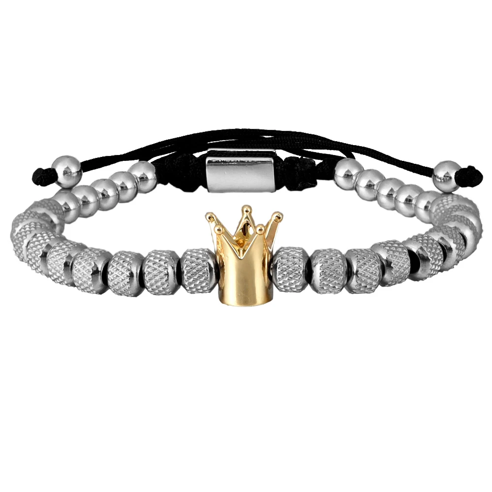 316L Stainless Steel Bracelet Banlge Titanium Steel Gold Color Adjust Size Men Jewelry Gift Luxury Crown Men Bracelet bracelet jewelry