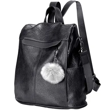 

2020 New Fashion Woman Backpack High Quality Youth PU Leather Backpacks for Teenage Girls Female School Shoulder Bag #5