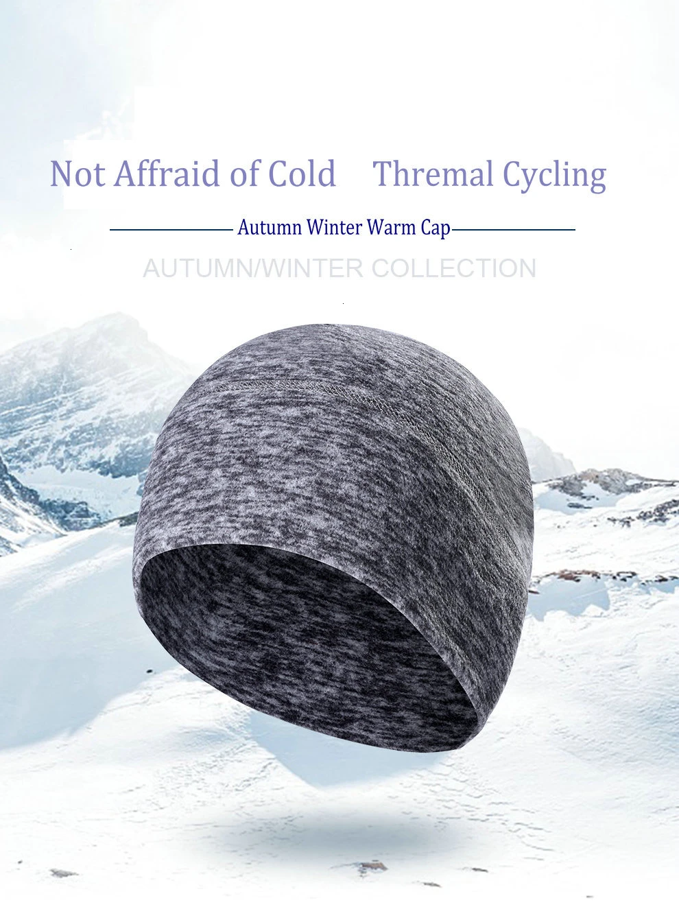 Cycling Cap Fleece Keep Warm Mens Winter Hats Thickened Thermal Head Bandanas for Outdoor Running Skiing Sports Snowboarding Cap (1)