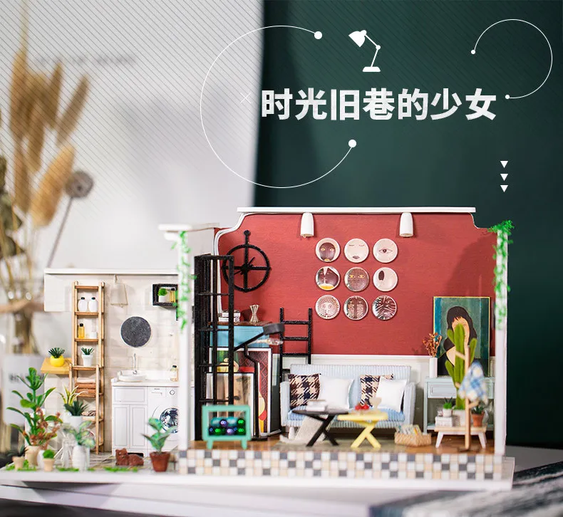 Интерес Yi Ya DIY хижина креативный подарок вилла модель художественный Дом DIY сборная деревянная архитектурная модель