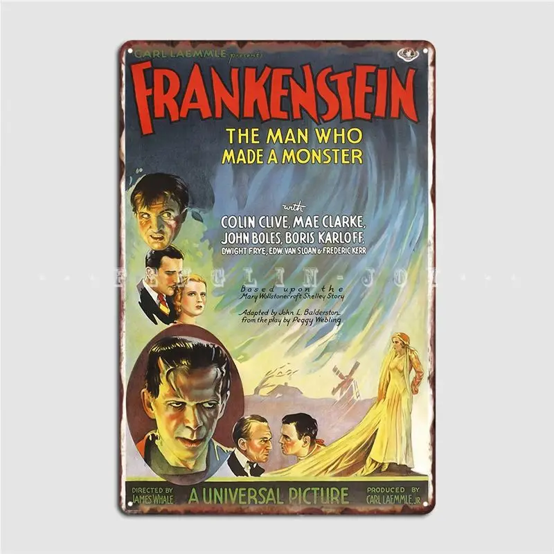 Постер Frankenstein, металлический плакат, Клубные таблички, создание кухни, жестяной плакат