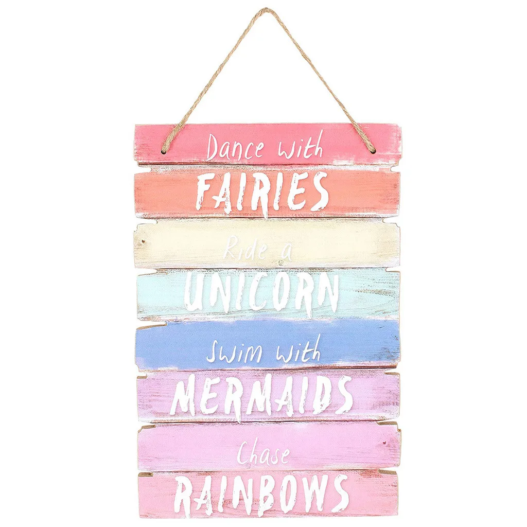 

Decorative Plates Dance With Fairies Hanging Wooden Sign Home Decoration 30x20cm Wooden Tag Sign Household Decoration 2019