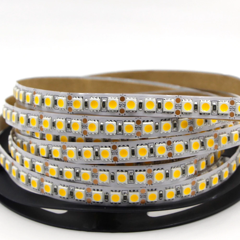 Светодиодная лента 12 в 24 В SMD 5050 Светодиодный Дов/м 60 светодиосветодиодный s/M