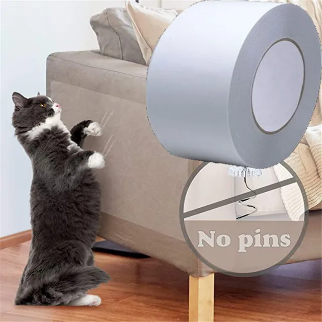 Scratch Cat Couch Protector Double Sided Clear Anti-Scratch Cat Deterrent Training Tape Furniture Protectors from Cat 1