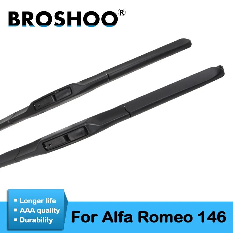 

BROSHOO Car Windscreen Wipers Blades Rubber For Alfa Romeo 146 22"+19",Fit Standard Hook Arm 1996 1997 1998 1999 2000 2001