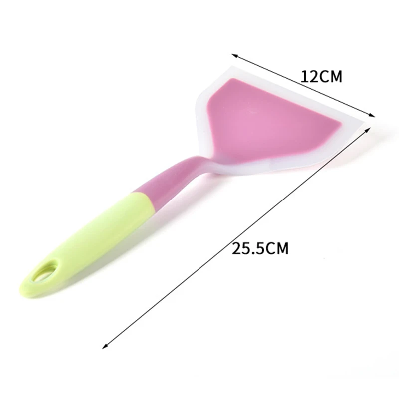 Non-Stick Silicone Spatula Omelette Pan Turner Beef Meat Egg Cooking Spatulas Wide Pizza Shovel Kitchen Scraper Cooking Utensils