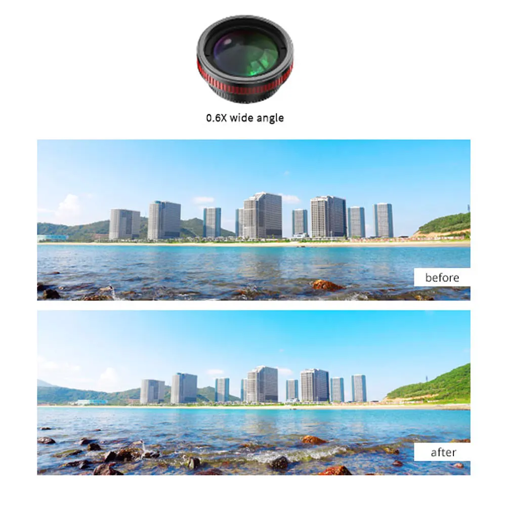 

Professional HD Camera Lens 0.6X Wide Angle Mobile Phone Lens for All Phone