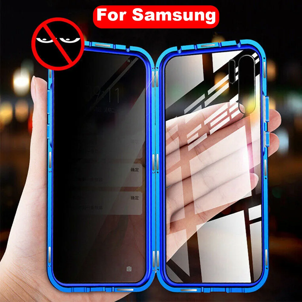 360° Anti-Peeping Anti Spy Privacy Protection Tempered Glass Case Phone Cover For Samsung Galaxy Note 8 9 10 S8 S9 S10 Plus S10E |