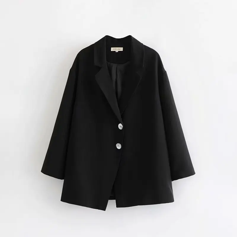 

Europe And America WOMEN'S Dress 2019 Spring And Autumn New Style Two-Button Loose-Fit Suit Jacket Women's Y8688