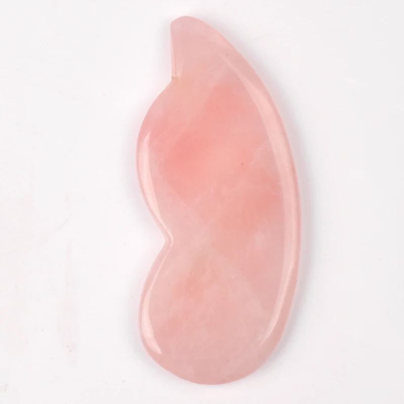 Массажные инструменты Gua Sha, натуральный розовый КВАРЦЕВЫЙ массажный камень, Китайская традиционная спа-иглоукалывание, выскабливание, guasha