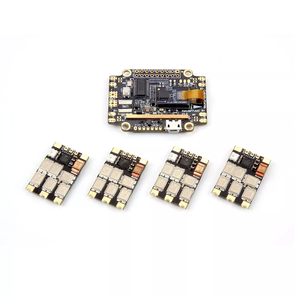 Стиль Holybro Kakute F7 AIO F7 Контроллер полета w/OSD BEC Датчик тока и 4 шт. 65A BLheli_32 Tekko32 F3 Металл ESC