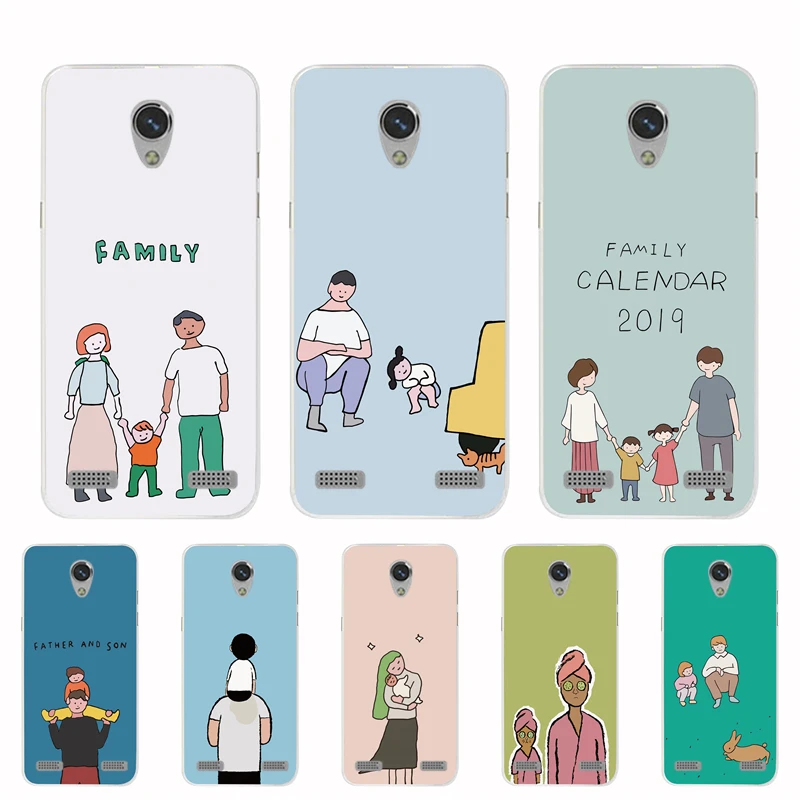 

A520 Phone Cover Silicon Painted For ZTE A520 Soft TPU Back Covers for ZTE Blade A520 A 520 Protect Cases Shell Family Son Girls