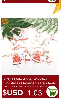 12 шт./лот DIY белые и красные рождественские печатные деревянные подвески, украшения для детей, рождественские подарки, украшения для елки