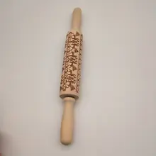 Рождественская печать деревянная Скалка помадка торт украшение тесто ролик инструмент для выпечки и готовки Кухонные гаджеты аксессуары