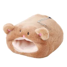  Bear Cotton Nest Lovely Rats Hamster Winter Warm Fleece Hanging Cage Hammock Cute House With Bed Mat For Small Furry Animals 