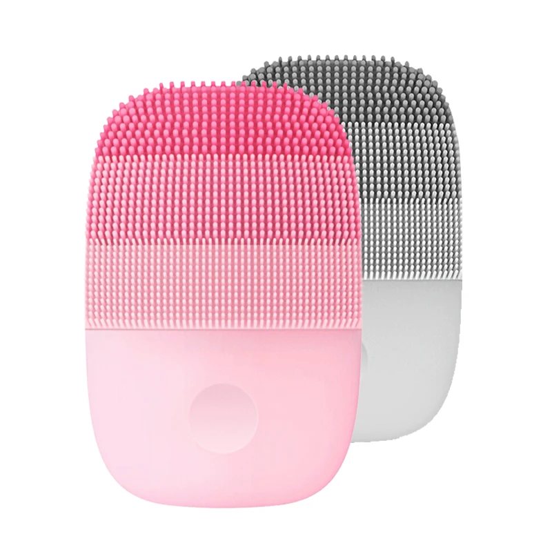 Pink and Gray InFace Электрический Глубокое Очищающее средство для лица Чистящая Щетка массажная Соник для умывания лица - Цвет: Pink and Gray