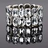 Hot Fashion more color big Crystal Rhinestone Wedding Bridal elasticity Bracelet Bangle Bling Wristband Women Jewelry B034 5