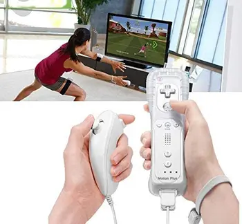 

For Nintend Wii Motion Plus Wireless GamePad Remote Controller with Nunchuck Controle Joystick For Nintend Wii Games Accessories