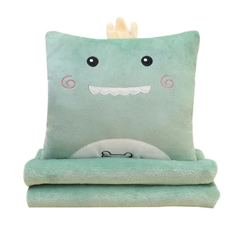 

Cartoon Pillow 3 In 1 Blanket Nap Pillow Air Conditioning Quilt Dual-use Multi-function Winter Cushion Blanket Cartoon Blanket