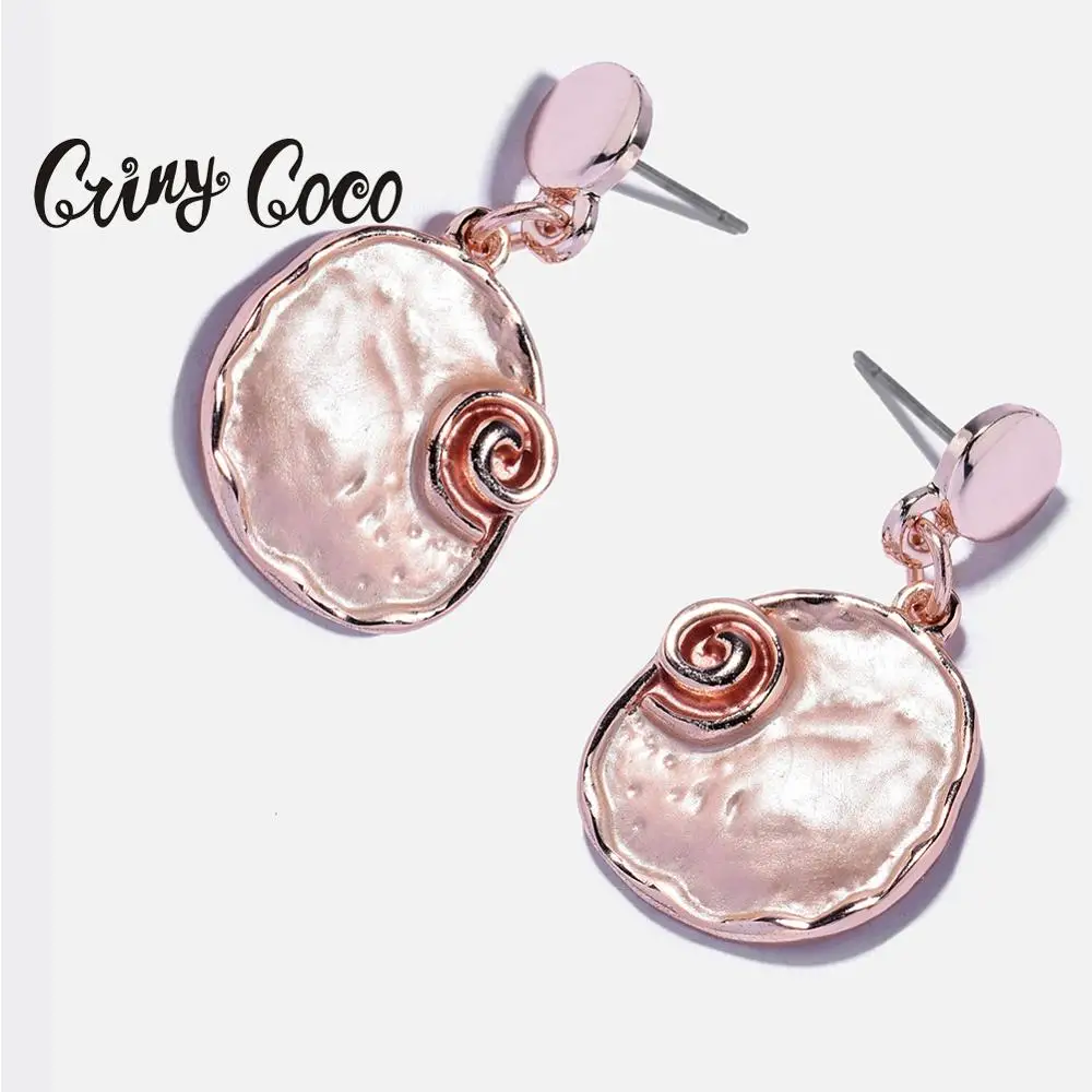 Женские серьги капли Cring Coco модные элегантные геометрические из сплава золотистого цвета вечерние оптовая