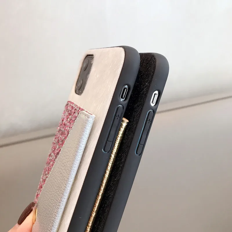 Case For iPhone 11 Pro Max Cover Korean Shiny Powder Flip Leather Card Slot Wallet Cover For iPhone X Xr Xs Max 7 8 6S Plus Case (3)