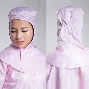 

2Pcs Anti Static Dust Proof Laboratory Hooded Shawl Adjustable Hat