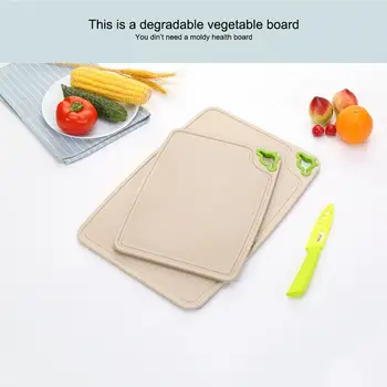 

Sustainable chopping board, made of rice husk, dishwasher safe, sturdy, non-slip, suitable for both sides, with juice trough, re