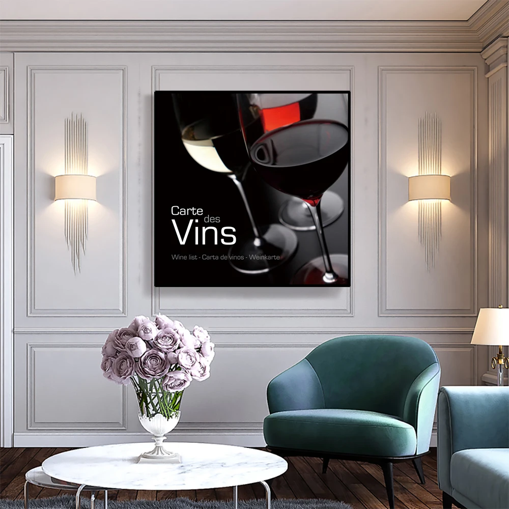

Retro Kitchen Posters Black White Wine Canvas Painting & Calligraphy Art Print Wall Art Pictures for Bar Restaurant Dining Decor