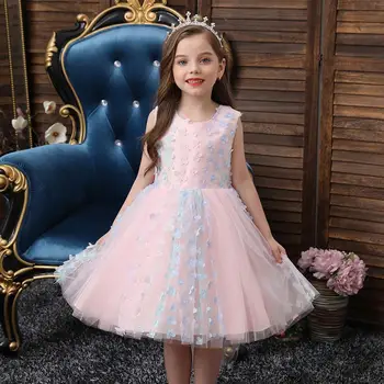 

petal elegant Flower Girls Wedding Dresses Girl Dress for Baby Baptismal dress infant tutu princess Toddler Baby Girl Dress