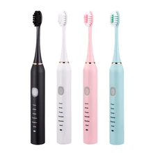 

2021 Sonic Electric Toothbrush Adult Timer Brush 6 Mode USB Charger Rechargeable Tooth Brushes Replacement Heads Set