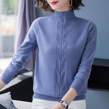 

Ropa Mujer Invierno 2019 Winter Clothes Turtleneck Long Sleeve Pullover Women Knitted Elastic Fall Sweater Female Pull Femme