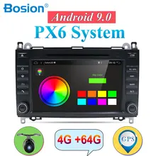 4G+ 64G 2 din Автомобильный dvd-радио GPS Android 9,0 для Mercedes Benz PX6 радио W639/Vito/Viano/W906 Sprinter/W169/W245 wifi камера SWC