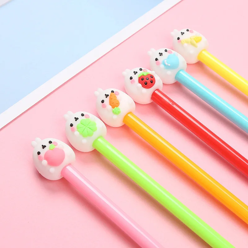 Кавайные ручки Cute Molang Rabbit gel с черными чернилами 0 5 мм перьевая ручка Канцтовары