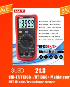 U-NIT UT181A регистрация данных 20000 Цифровые мультиметры True RMS DMM измеритель температуры емкости с перезаряжаемой батареей