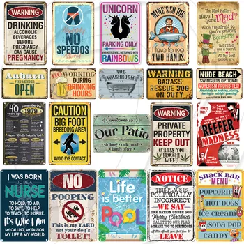 

Vintage Tin Signs Metal Iron Plate Bar Coffee Garage Wall Signs Art Decor