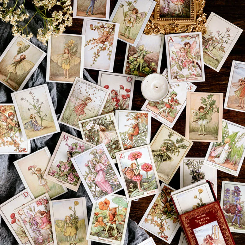 60Pcs Vintage Photoes DIY Home Stickers Cute Matchbox Stickers