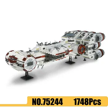 

75244 1748Pcs Movie Series Star set Wars The Tantive IV Spacecraft Building Blocks Bricks Compatible Legoinglys 81048 Toys