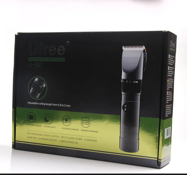 Professional Hair clipper Trimmer Titanium ceramic Barber hair cutting machine for adult children Baby Powerful lithium battery