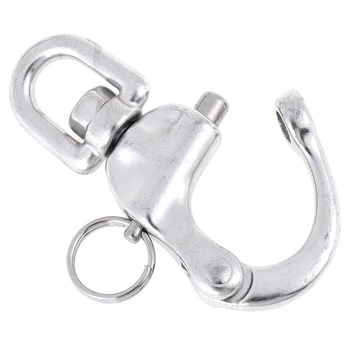 

316 Stainless Steel D Ring Type Swivel Snap Hook Rotary Shackle Quick Release Boat Anchor Chain Eye Shackle