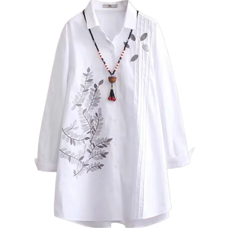 women's-tops-large-size-blusas-white-long-sleeve-blouse-spring-new-loose-slim-korean-style-cotton-embroidered-long-shirts-xl-4xl