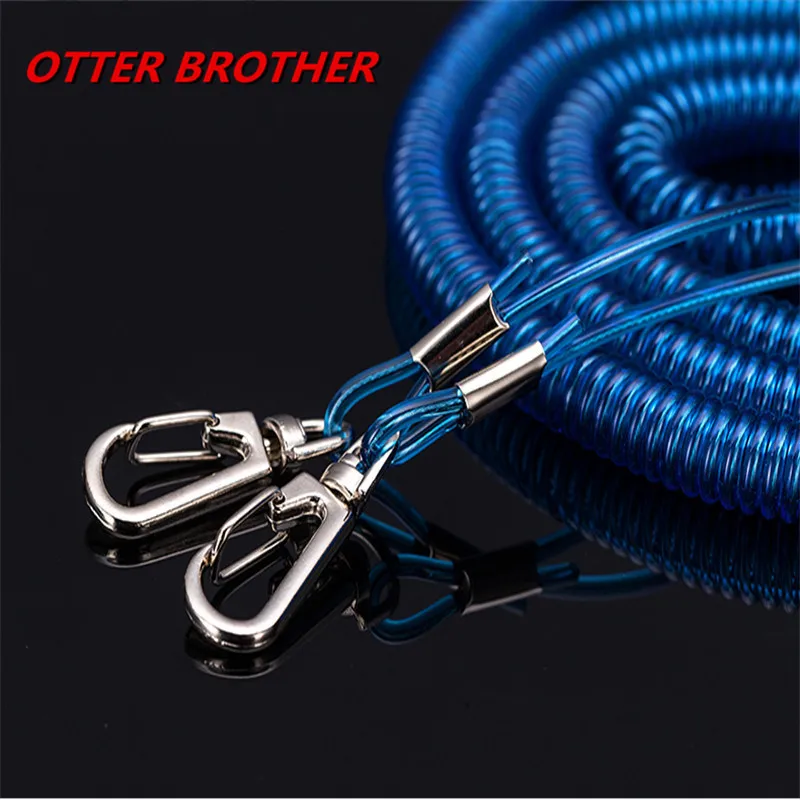 Fishing Tackle Accessories Fishing Security Rope 3M 1PCS Fishing Coiled Lanyard Safety Rope Set Wire Steel Inside Attached Tool