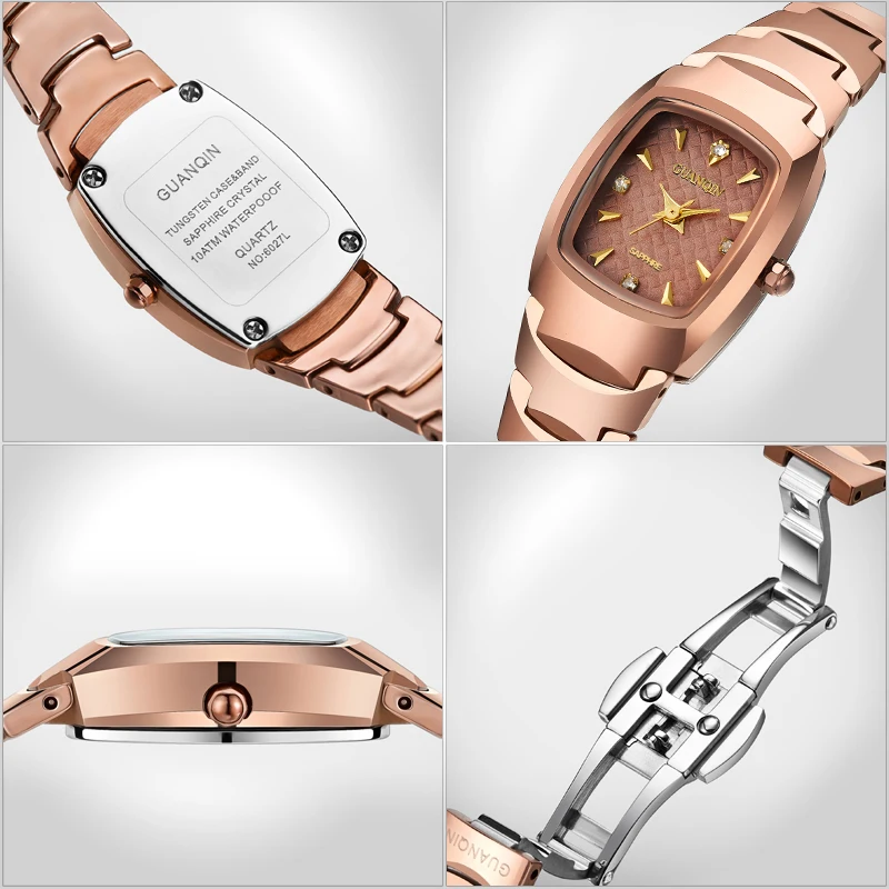 GUANQIN GQ30005 Relojes Mujer женские часы Роскошные вольфрамовые Стальные кварцевые часы женские водонепроницаемые Летние Стильные женские наручные часы