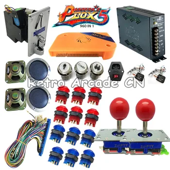 

Original Pandora's Box 5/9 coin acceptor, power supply, LED button, joystick,arcade kit for DIY 960/1500 in 1 retro game machine