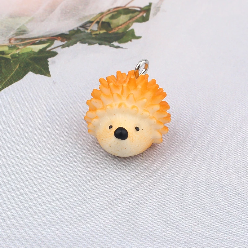 3 шт каваи лиса Ежик лося смолы амулеты серьги находки новый год DIY ремесло