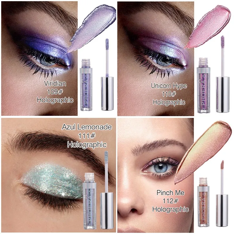 Glitter Eyeshadow Waterproof Liquid Shimmer Long Lasting Metallic Pigments Shine Metals Glitter and Glow Eye Shadow Stickers