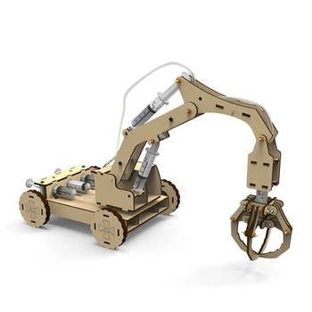 

Toys for Children Educational Science Experiment Technology Toy Set DIY Hydraulic Excavator Model Puzzle Painted Kids Toys