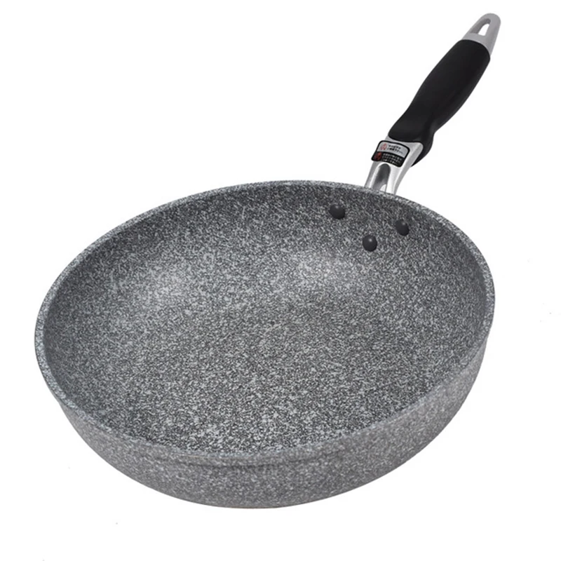 Japanese style Maifan Stone Non Fume Wok Non stick Pan Flat Bottom Wok