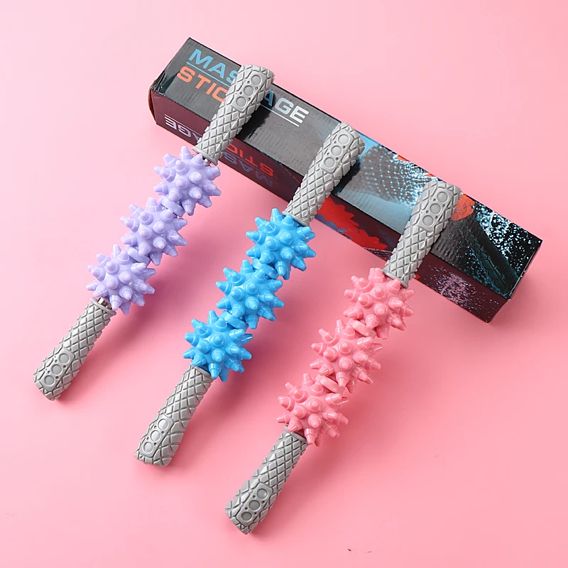 Fitness Massage Stick Leg Muscle Relaxation Yoga Roller Wolf Tooth Fascia Stick Yoga Stovepipe Artifact Massage Roller