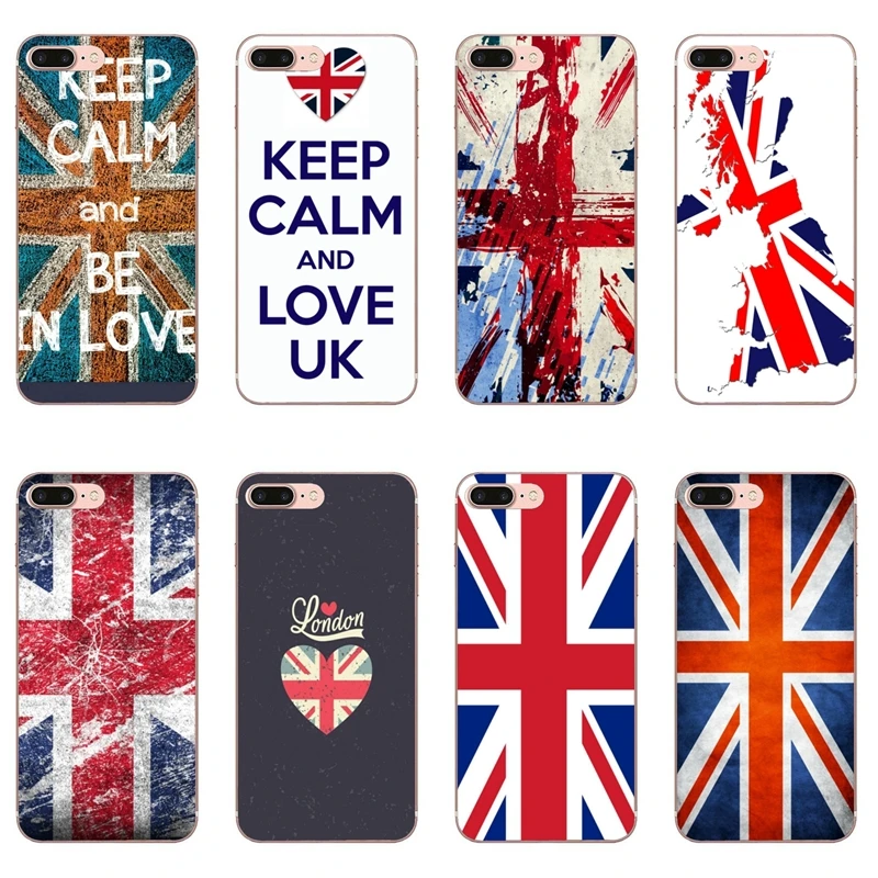 England British English Uk flag For Samsung Galaxy S10 Lite S9 S8 S7 S6 edge Plus S5 S4 Note 9 8 5 4 mini Soft Cover Case | Мобильные