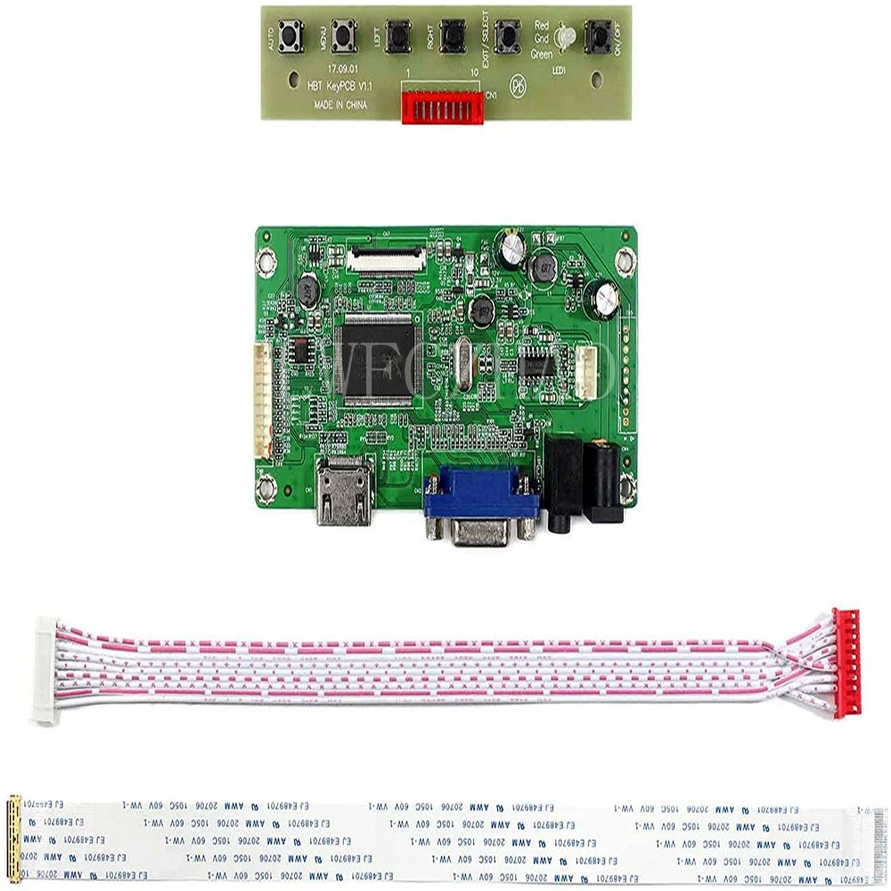 Kit de Placa de Controle Edp para Hdmi Embutida Hdmi Mais Vga Lcd Tela Led Controlador de Driver de Placa Painéis e LCDs p/ tablet - Imagem 2